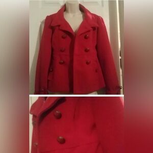 Jennyfer J Red Blazer Coat